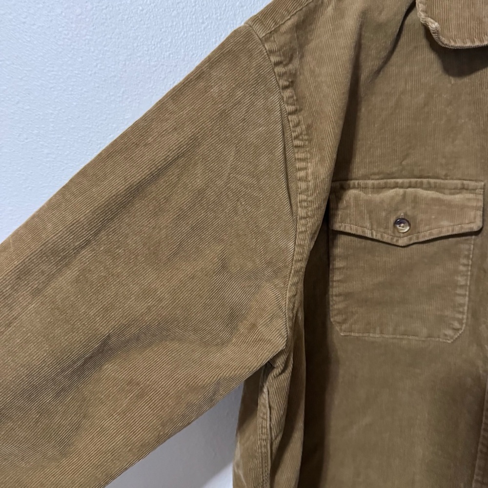Brooks Brothers Corduroy Western Shirt Jacket Shacket Tan Relaxed Fit X-Large - Picture 4 of 8
